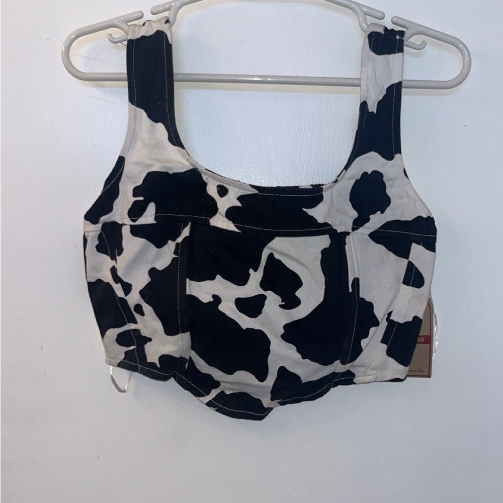 Cow Print Crop Top